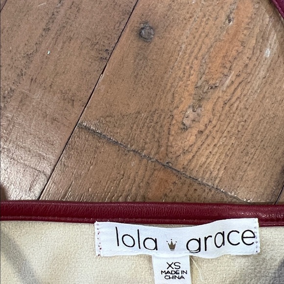 Lola Grace Women's XS Burgundy faux Leather Crop Top bralette - Picture 3 of 8